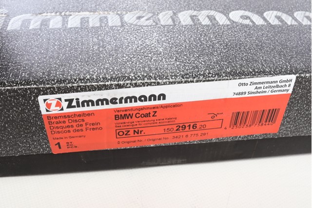 Диск тормозной задний 150291620 ZIMMERMANN