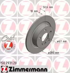 Дисковый тормоз 150293120 ZIMMERMANN