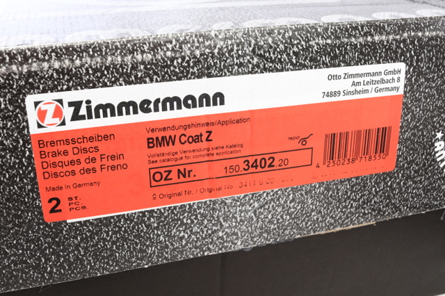 Ротор тормозной 150340220 ZIMMERMANN