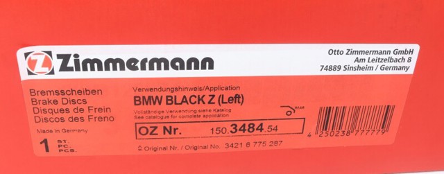 Тормозные диски 150348454 ZIMMERMANN