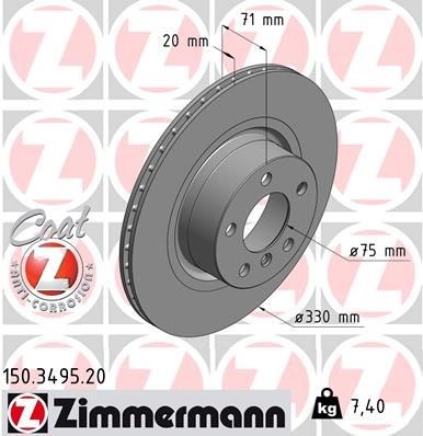 Тормозные диски 150349520 ZIMMERMANN