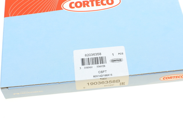 Сальник коленвала двигателя, задний 19036358B CORTECO