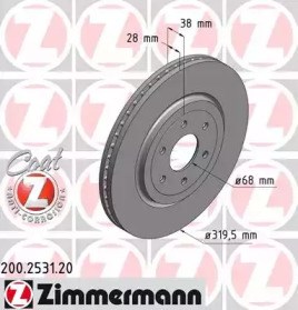 200253120 ZIMMERMANN Передние тормозные диски купить в Ирпень