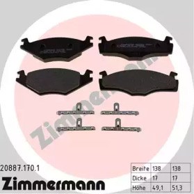 Колодки 208871701 ZIMMERMANN