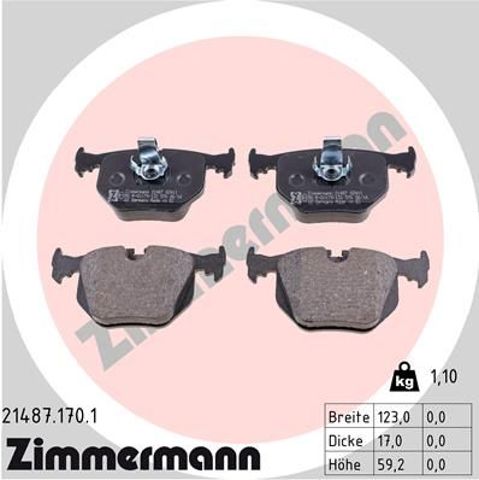 Колодки дисковые  214871701 ZIMMERMANN