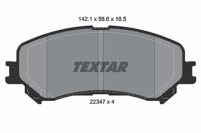 Передние тормозные колодки 2234701 TEXTAR