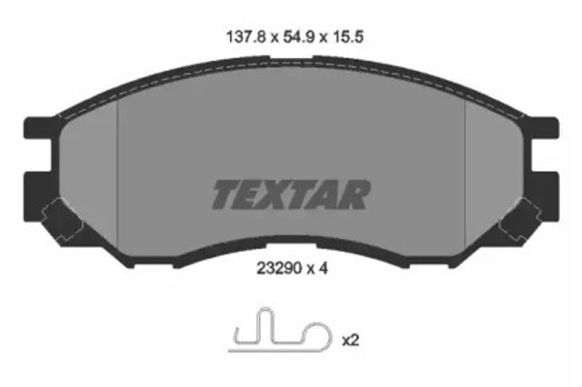Колодки тормозные 2329002 TEXTAR