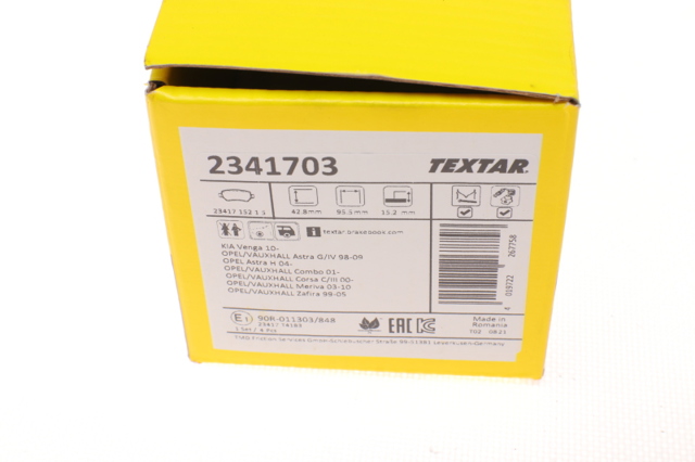 TEXTAR 2341703 Колодки тормозные задние дисковые в наличии Черновцы