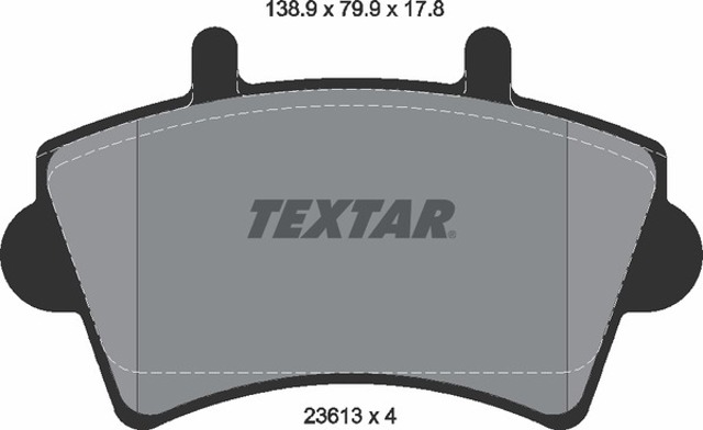 Колодки тормозные дисковые комплект 2361301 TEXTAR