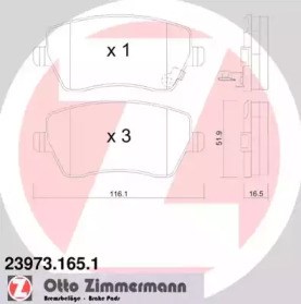 Колодки тормозные 239731651 ZIMMERMANN