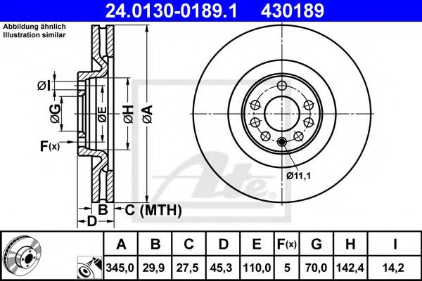 Диск гальмівний передній opel vectra c saab 9-3 1.8-2.8 09.02-02.15 24013001891
