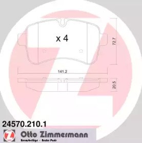 Колодки на тормоз задний дисковый 245702101 ZIMMERMANN