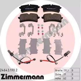 Колодки тормозные задние, дисковые 246431702 ZIMMERMANN