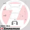 Колодки тормозные дисковые комплект 250341852 ZIMMERMANN