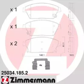 Колодки передние Opel Zafira 100