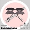 Передние тормозные колодки 256021702 ZIMMERMANN
