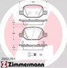 Колодки дисковые  256521701 ZIMMERMANN