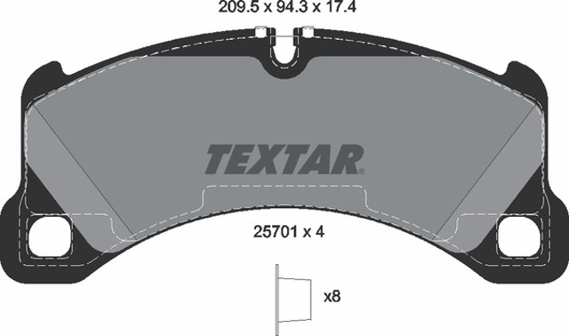 Колодки тормозные 2570101 TEXTAR