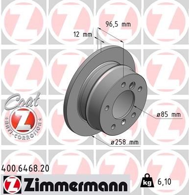 Диск тормозной задний 400646820 ZIMMERMANN