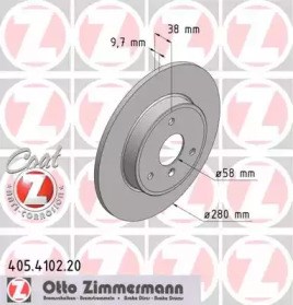 Тормоз дисковый передний 405410220 ZIMMERMANN