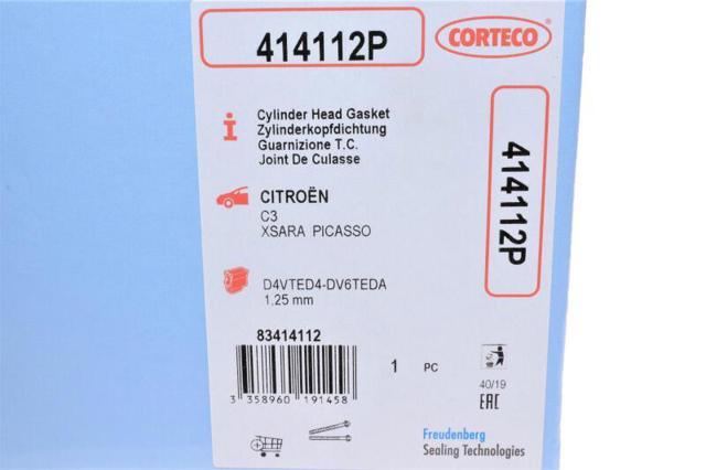 Прокладка ГБЦ 414112P CORTECO