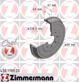 Задний барабан 430178920 ZIMMERMANN
