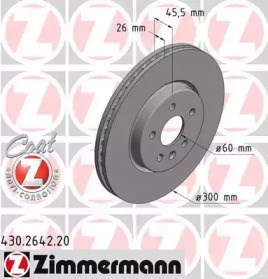 Диск тормозной передний 430264220 ZIMMERMANN