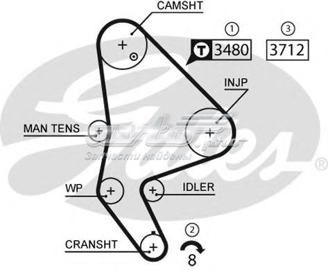 ГРМ ремни 5590XS GATES