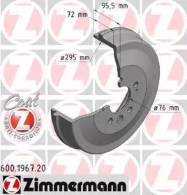 Тормозной барабан 600196720 ZIMMERMANN