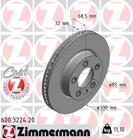 Ротор тормозной 600322420 ZIMMERMANN