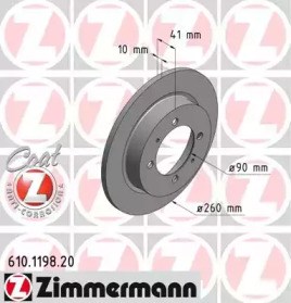 Тормозные диски 610119820 ZIMMERMANN