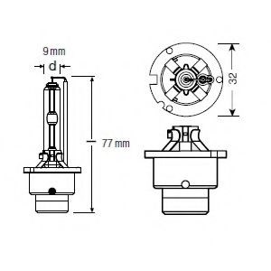 Лампочка ксеноновая 66240CLC OSRAM