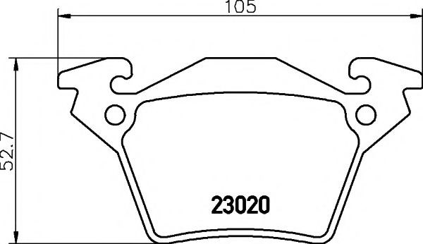 Задние тормозные колодки 8DB355008641 HELLA