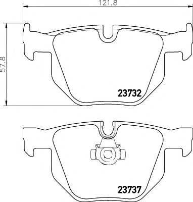 Задние дисковые колодки 8DB355010471 HELLA