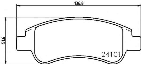 Колодки тормозные 8DB355011521 HELLA