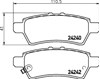 Комплект задних колодок 8DB355012081 HELLA