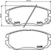 Колодки передние 8DB355012461 HELLA