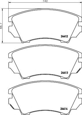HELLA 8DB355013041 Колодки тормозные передние дисковые в наличии Сумы