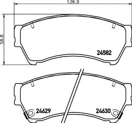 8DB355013761 HELLA Передние тормозные колодки купить в Ирпень