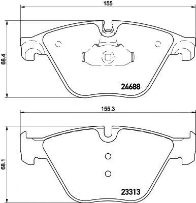 HELLA 8DB355015261 Колодки тормозные передние дисковые в наличии Ирпень