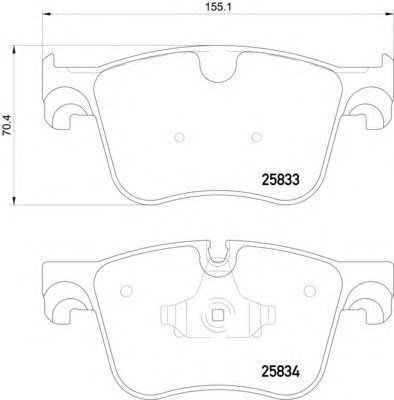 Передние тормозные колодки 8DB355020981 HELLA