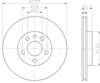 Тормоз дисковый передний 8DD355105621 HELLA