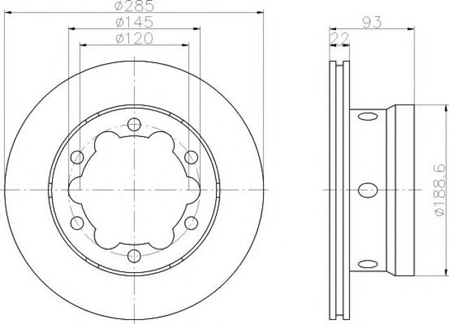 Дисковый тормоз 8DD355105811 HELLA