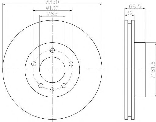 Ротор тормозной 8DD355109741 HELLA