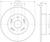 Дисковый тормоз 8DD355116521 HELLA