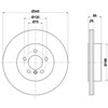 Диск тормозной задний 8DD355119281 HELLA