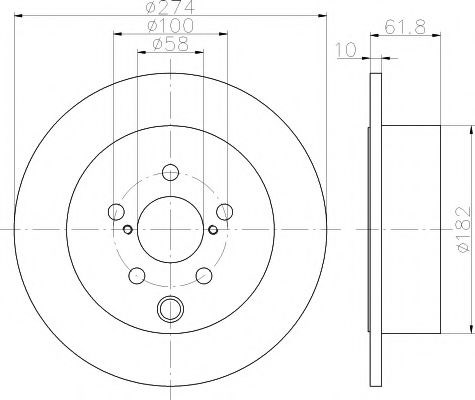 Задний дисковый тормоз 8DD355120341 HELLA