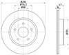 Дисковый тормоз 8DD355123061 HELLA