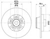 Тормозной диск 8DD355123421 HELLA