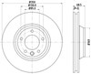 Передний тормозной диск 8DD355128071 HELLA